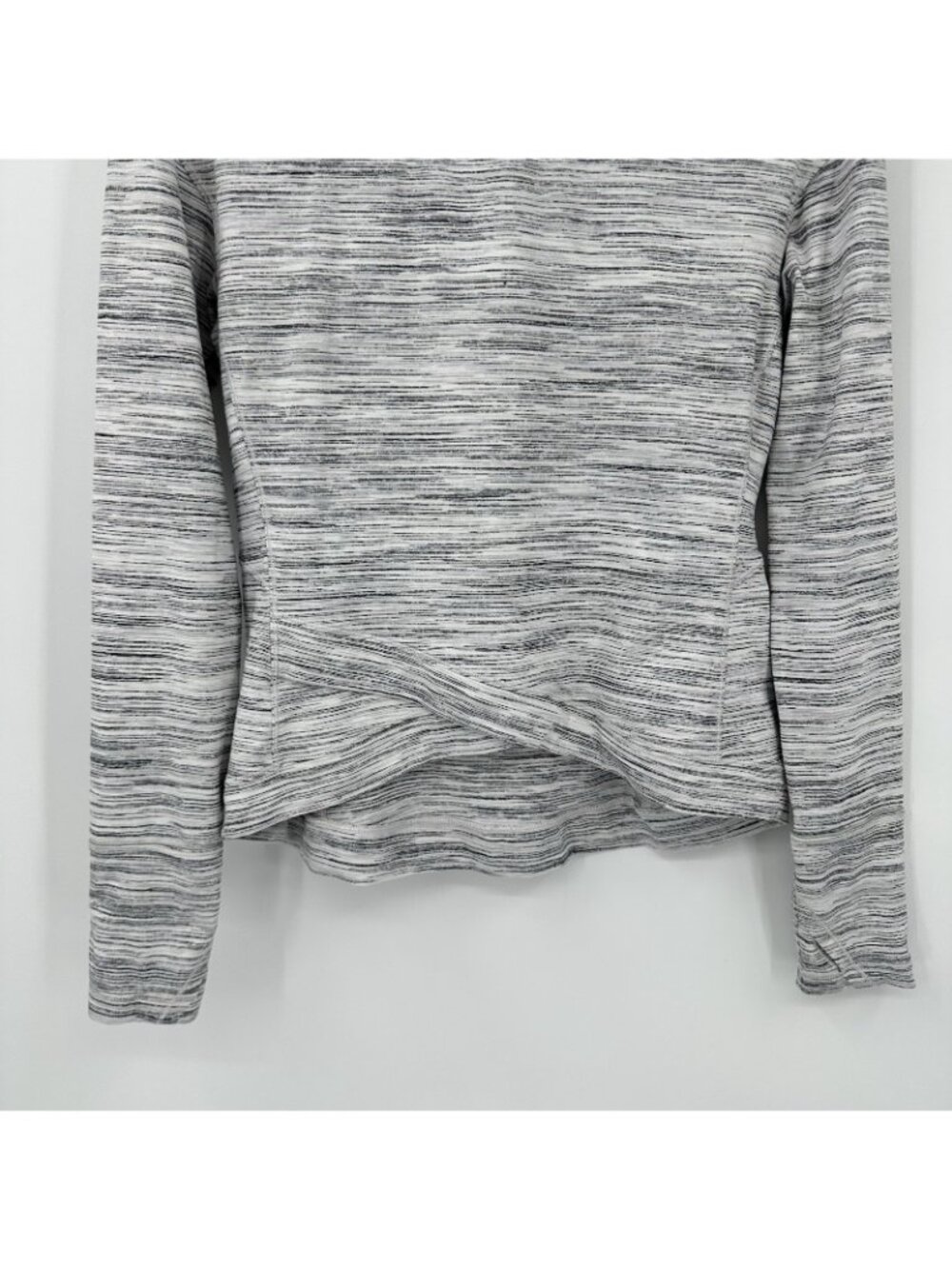 Lululemon Close to Crossing Long Sleeve MEDIUM space dye gray activewear tops - Picture 7 of 12